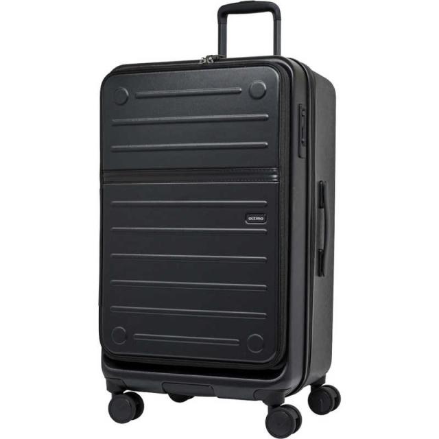 オルティモ　スーツケース フロントオープン ハーフオープン ファスナータイプ 旅行日数目安：10日程度 約92L 拡張時103L ジェットブラック　OT-0857-69N-JBK