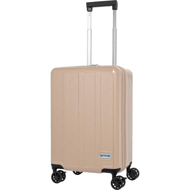 OUTDOOR　スーツケース ファスナータイプ 旅行日数目安： 3〜4泊 37L TSAロック搭載 内装仕切り付き フットストッパー付き 機内持ち込みサイズ ［TSAロック搭載］ ベージュ　OD-0904-48-BE