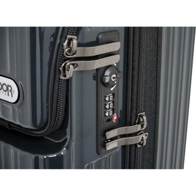 OUTDOOR　スーツケース ファスナータイプ 旅行日数目安： 5〜6泊 56L 拡張時65L TSAロック搭載 フロントオープン フットストッパー付き 預け入れ無料 ［TSAロック搭載］ パウダーブルー　OD-0890-57N-PBL_6