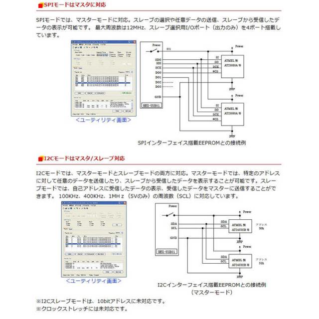ラトックシステム　SPI/I2Cプロトコルエミュレーター　REXUSB61_4