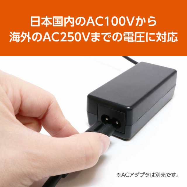 ナカバヤシ 電源ケーブル ［0.6m］ 国内・海外対応 Aタイプ ⇔ 2P