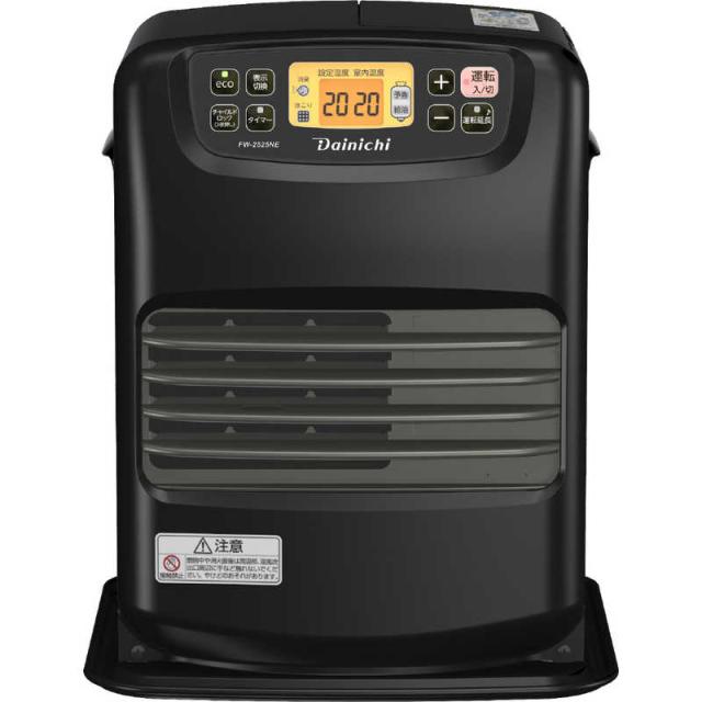 ダイニチ工業　石油ファンヒーター NEタイプ 木造7畳まで コンクリート9畳まで タンク容量3.5L チャコールブラック　FW-2525NE-K ダイニチ工業 石油ファンヒーター NEタイプ 木造7畳まで コンクリート9