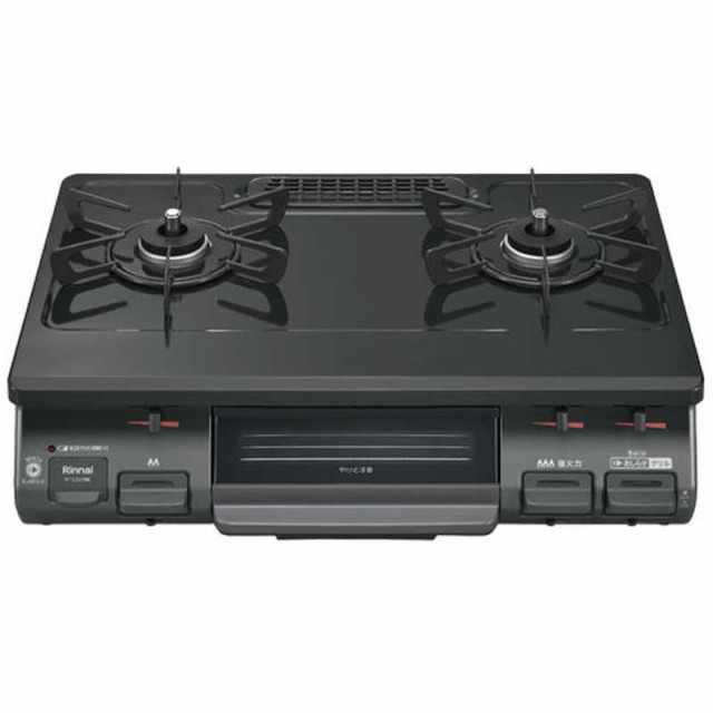 リンナイ　Rinnai　ガステーブルコンロ 片面焼き水なし ブラック 約60cm 都市ガス12・13A 右強火　RTE597BKR