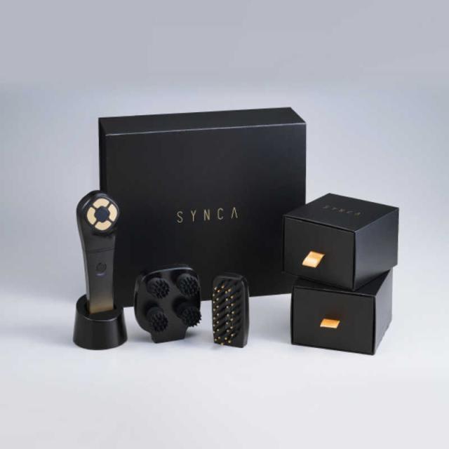SYNCA　3way美顔器 ［EMS美顔器 /国内専用］ ブラックゴールド　SYB-F1_3