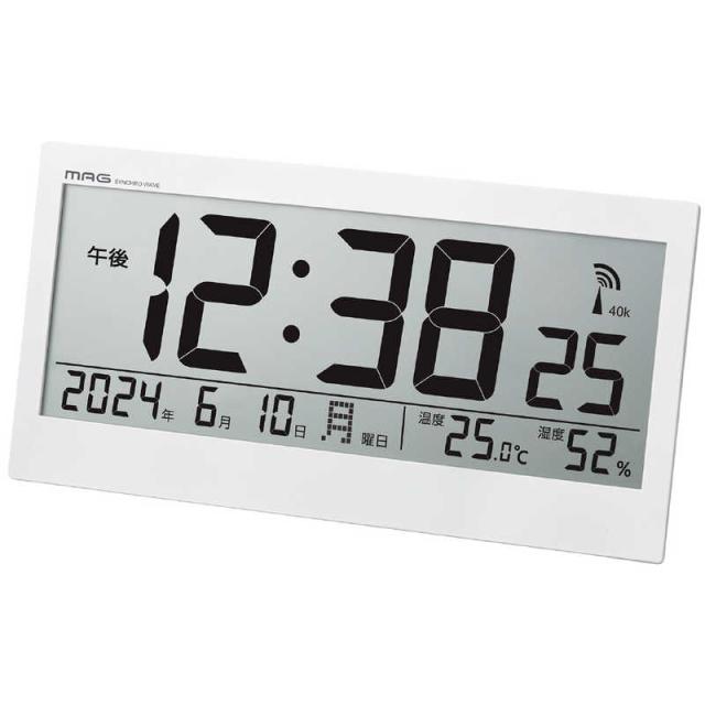 MAG　デジタル電波置掛兼用時計 ビジョン ［電波自動受信機能有］　W-809 WH-Z