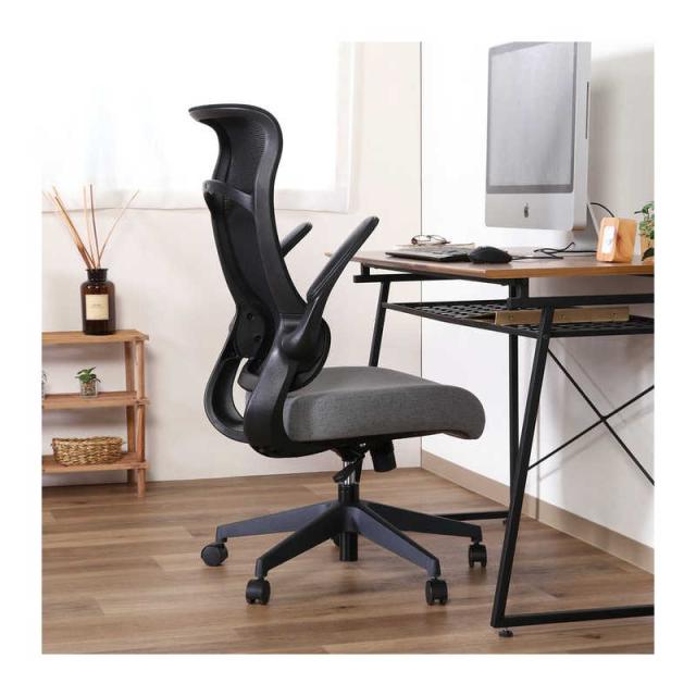 不二貿易　ハイバックアームアップチェア ブレンダ BK ブラック　37905_7