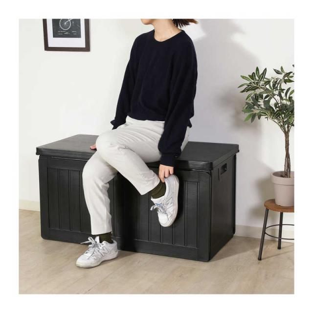 不二貿易　収納BOXベンチ BK 190L (38356)　55252_5