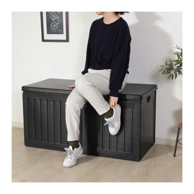 不二貿易　収納BOXベンチ BK 270L (38357)　55253_5