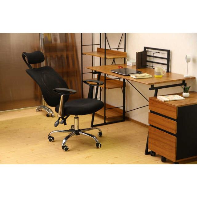 不二貿易 オフィスチェアー ヘッド付 アンテロープ BK 50095の