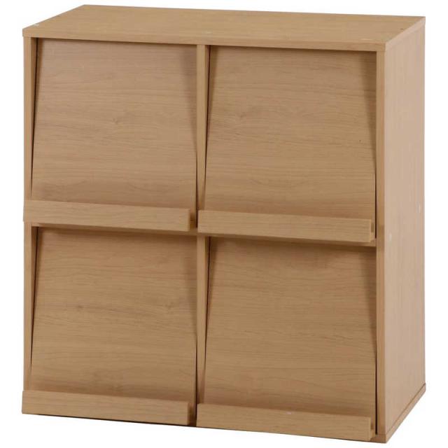 不二貿易　ディスプレイラック 4マス ナチュラル DP8085NA 87007　86033の通販は