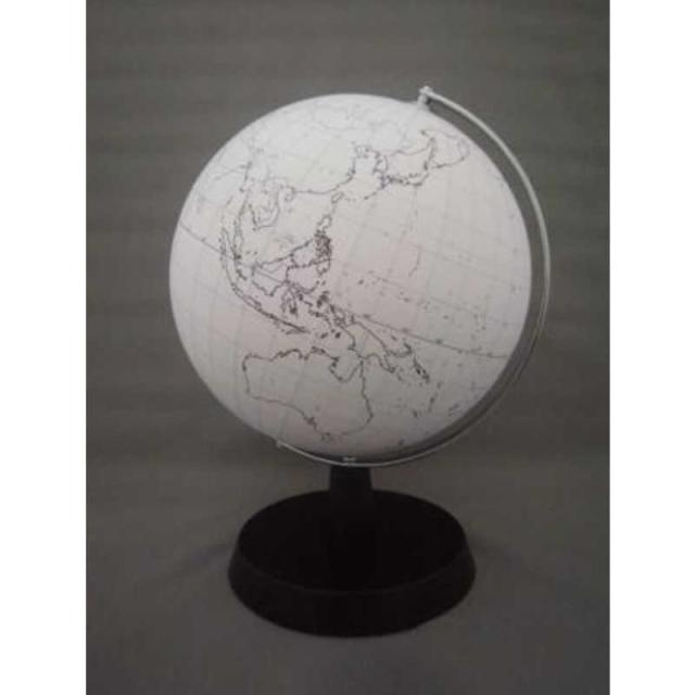 昭和カートン　白地図地球儀 26cm　26-WAFM