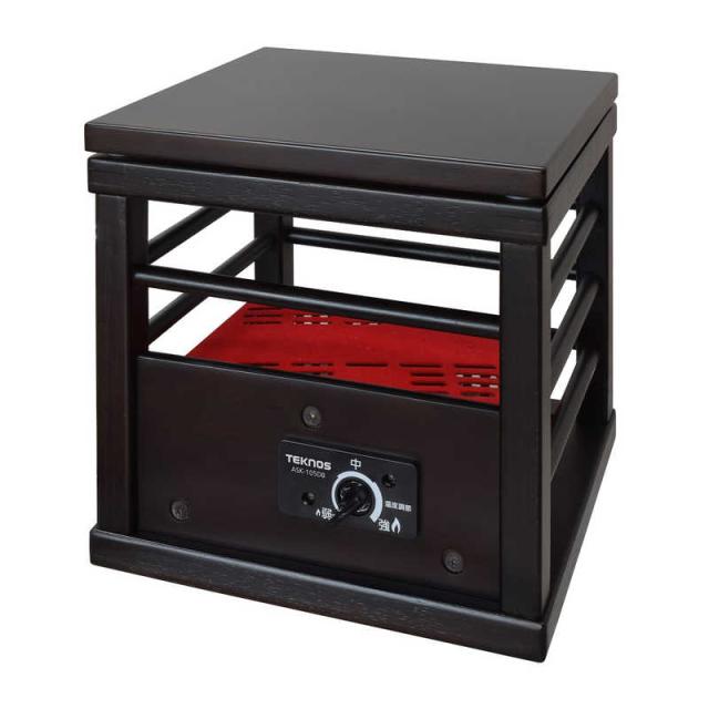 千住　就寝用コタツ(1人用) 100W 天板付 [約25×25cm /正方形] ダークブラウン　ASK105DB