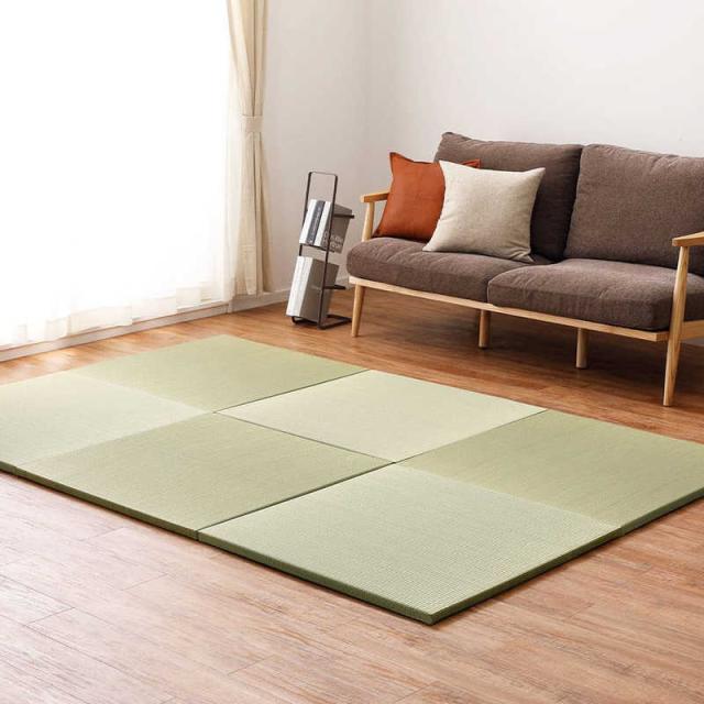 萩原　(9枚入)置き畳フラッタ 倉敷II 約82×82×2.5cm ナチュラル　159055082