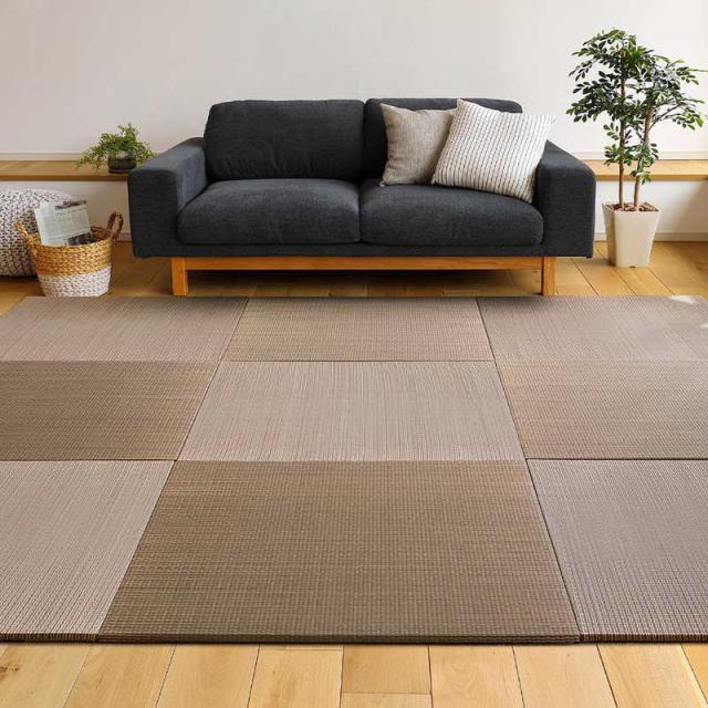 萩原　(9枚入)置き畳フラッタ 四季 約82×82×1.5cm ブラウン　140166731 17,756円