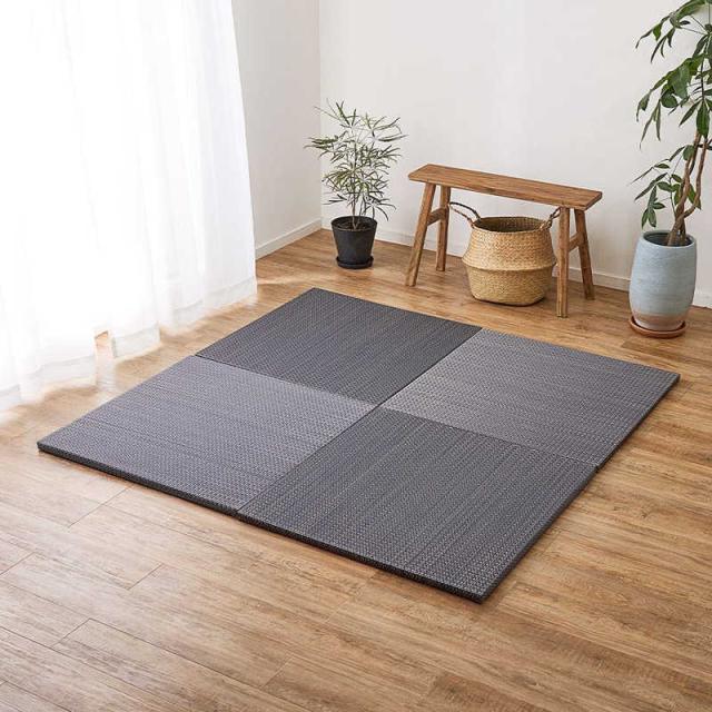 萩原　(6枚入)置き畳 南風 約65×65×2.5cm ネイビー　159054994