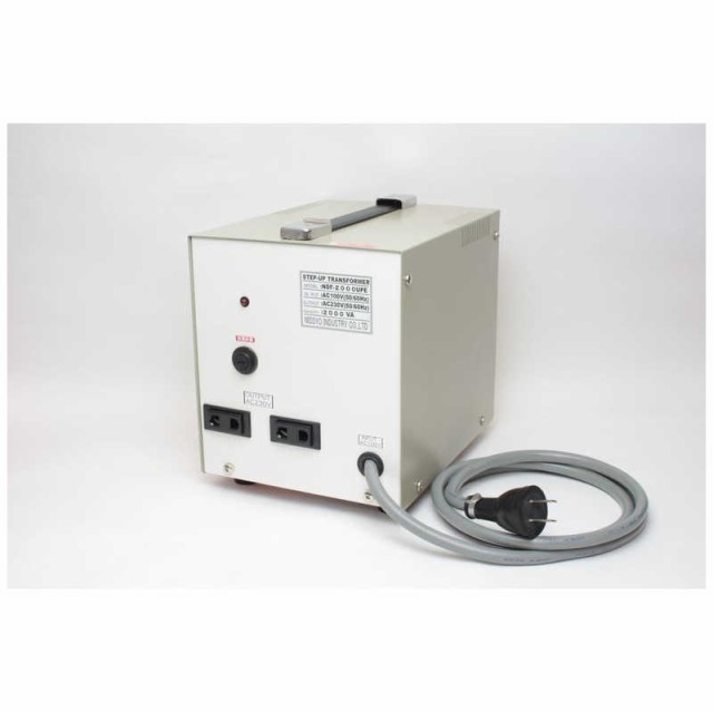 日章工業　アップトランス(昇圧専用変圧器/通電ランプ搭載/コンセント出力2か所/最大2000W) 日章工業　NDF2000UPEの通販は 36,225円