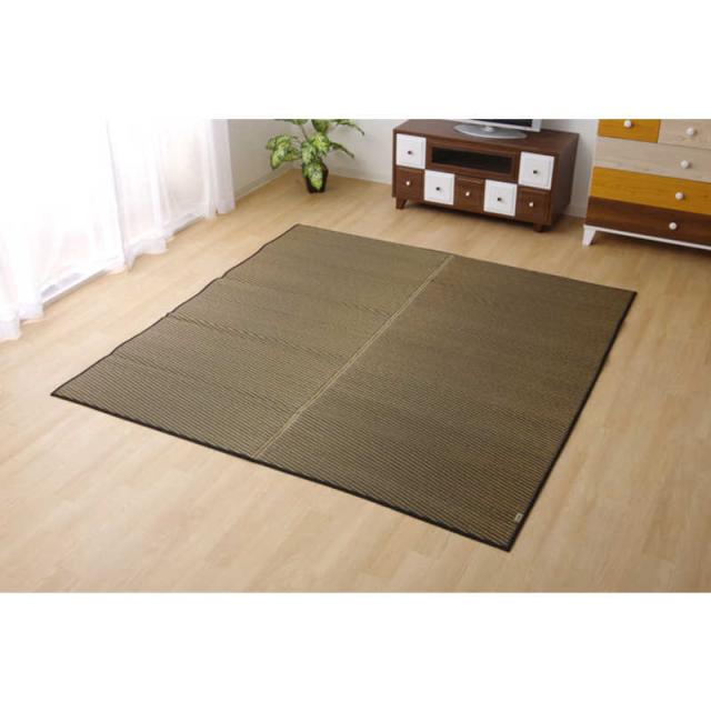 イケヒコ　い草ラグカーペット 『Fソリッド』 ダークブラウン
