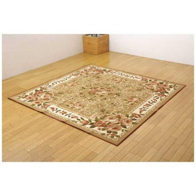 イケヒコ　ラグ 撥水キャンベル(352×440cm/ベージュ)