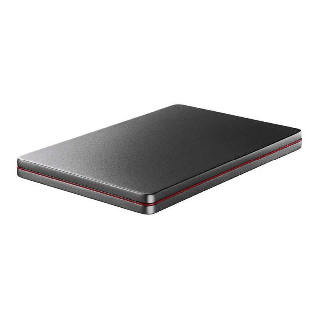 IOデータ　外付け HDD ブラック ポータブル型 2TB　HDPX-UTS2K Black×Red_1
