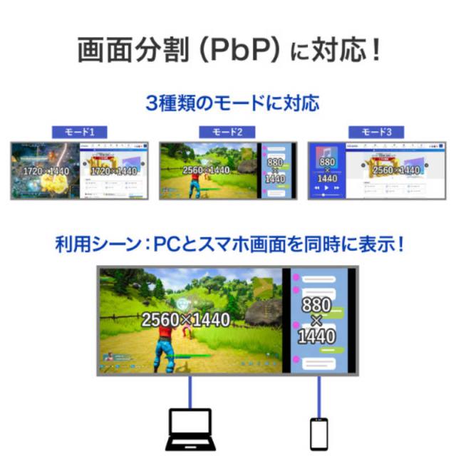 IOデータ　「5年保証」UWQHD＆65W給電USB-C搭載液晶 ［34型 / UWQHD(3440×1440) / ワイド］ ブラック　LCD-CWQ341SDB-FX_8