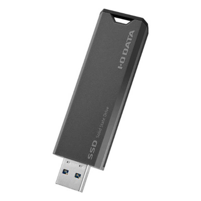 IOデータ　データ移行アプリ内蔵USB10Gbps対応スティックSSD ［1TB /ポータブル型］ グレー×ブラック　SSPS-US1GR/S