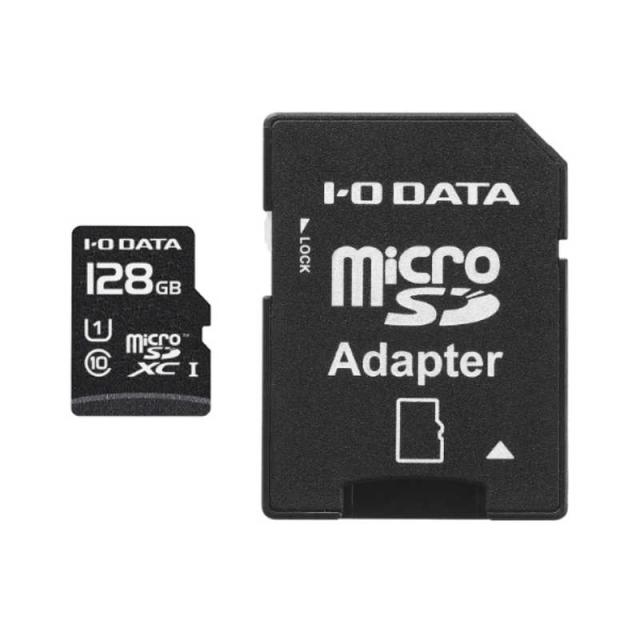 【2026年06月01日発売予定】IOデータ　UHS-I UHS スピードクラス1対応 microSDメモリーカード(SDカード変換アダプター付き) ［Class10 / 128GB］　MSDU1-128G/NC