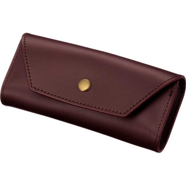 パール　本革メガネケース DBR本革　HL-2