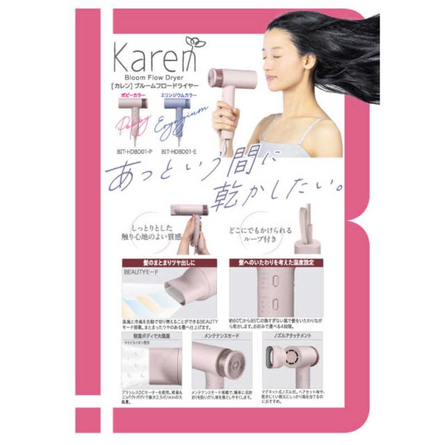 ビックアイデア　へアドライヤー Bloom Flow Dryer Karen(カレン)　BIT-HDBD01_6