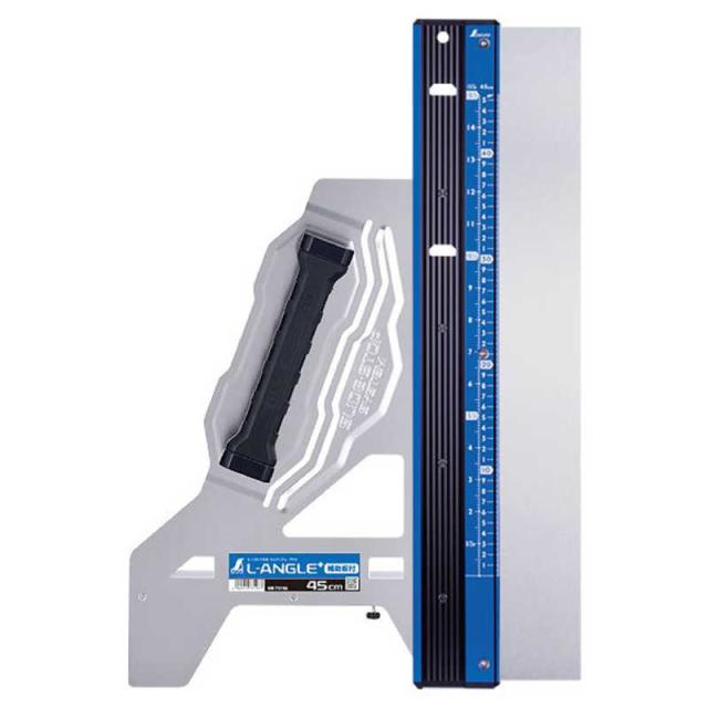シンワ測定　エルアングルPlus併用目盛 45cm 補助版付　73196