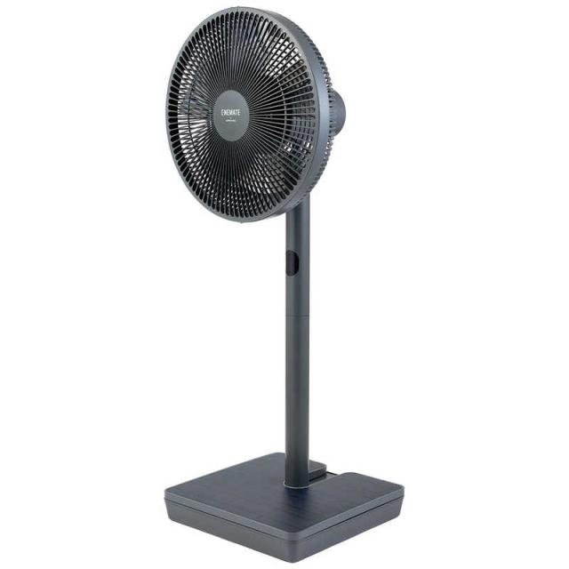 アピックス　扇風機 DCモーター搭載 (省エネタイプ) 自動首振り機能あり ソーラーパワー リモコン付き -GY　AEF-900R