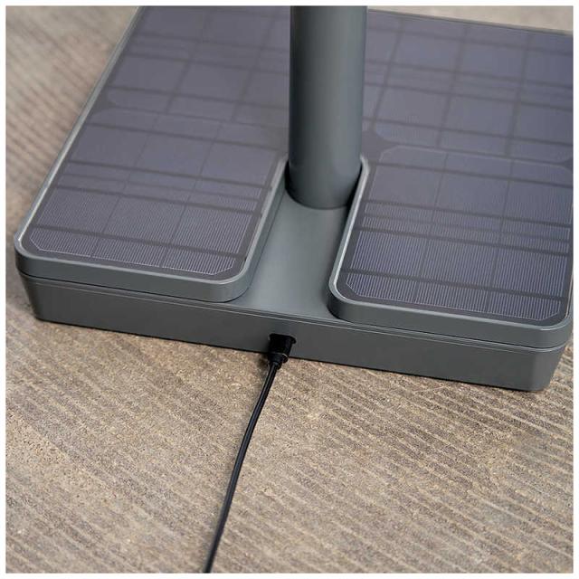 アピックス　扇風機 DCモーター搭載 (省エネタイプ) 自動首振り機能あり ソーラーパワー リモコン付き -GY　AEF-900R