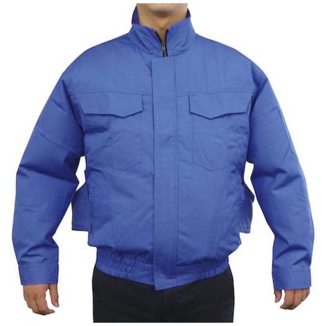 ■福徳 タフコレ防炎ブルゾン保護カバー付 ライトブルー L〔品番:8000LBLUL〕【2630956:0】[店頭受取不可] 福徳産業 福徳 タフコレ防炎ブルゾン保護カバー付 ライトブルー L