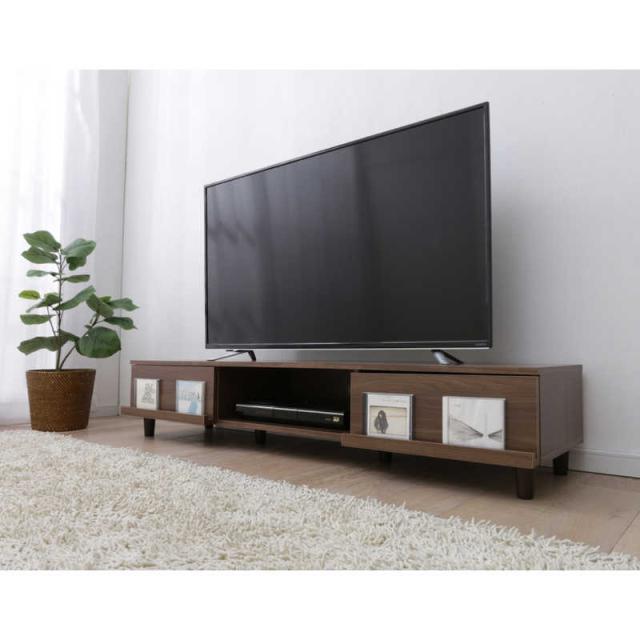 アイリスオーヤマ　IRIS OHYAMA　テレビ台 目安：〜65型対応 ボックスタイプ ウォールナット　BAB-150A_2