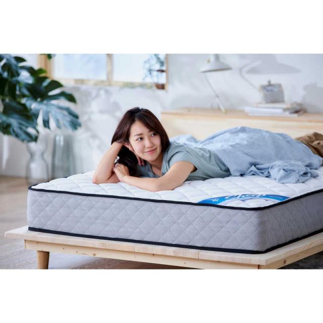 アイリスプラザ10層構造ポケットコイルマットレス セミダブル ホワイト