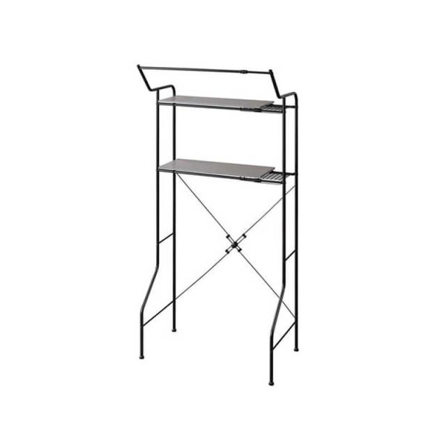 アイリスオーヤマ　IRIS OHYAMA　伸縮スタイルランドリーラック ハンガーバー付き ブラック　HSLR-EX895の通販は 7,680円