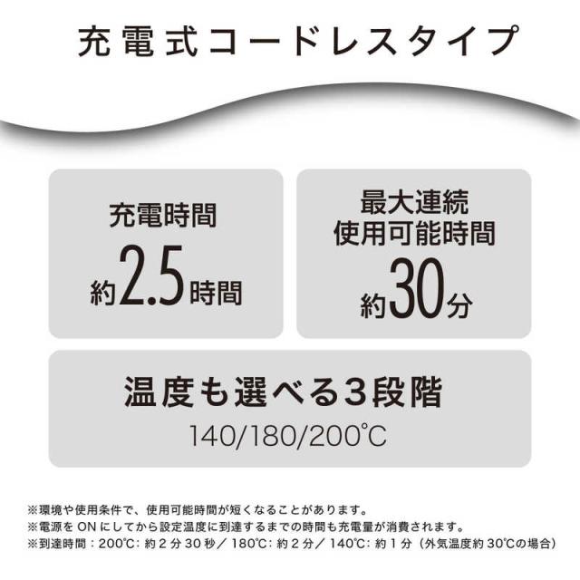 モッズヘア　アドバンススマート コードレスストレートアイロン 17mm 140℃〜200℃ 充電式(コードレス) アッシュグレー　MHPS-2081-AG_3