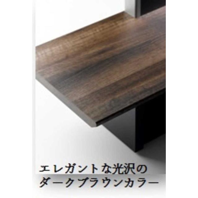 朝日木材　40〜65インチ対応 テレビスタンド Swing(ラック付き・壁寄せタイプ) ダークブラウン木目　AS-WG1200_1