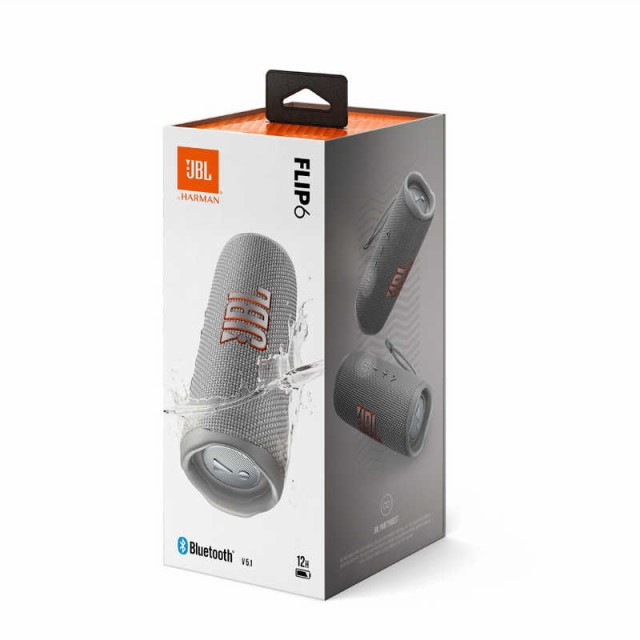 JBL　ブルートゥース スピーカー ［防水 /Bluetooth対応］ グレー　JBLFLIP6GREY