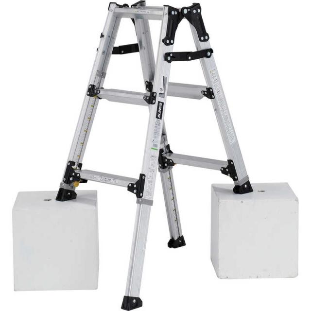 アルインコ　アルインコ 伸縮脚立(ステップ幅広)90cm 最大使用質量100kg　PRW-90FX