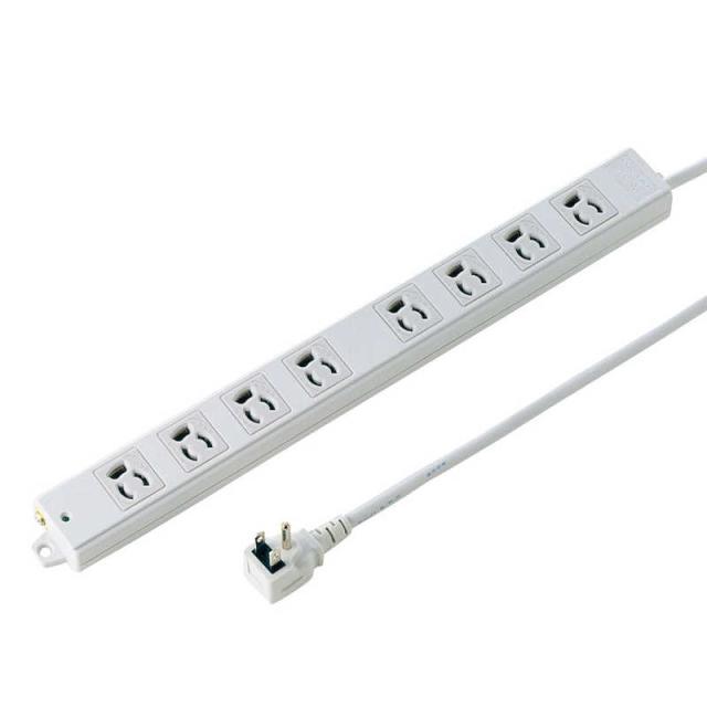 サンワサプライ　工事物件タップ(3P･8個口･3m)　TAP-K8L-3
