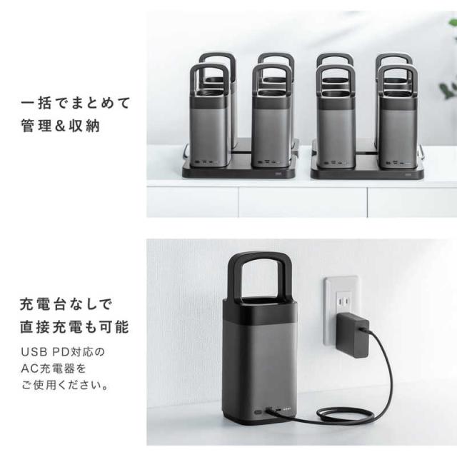 サンワサプライ　USB PD対応ハンドル一体型モバイルバッテリー(67000mAh)　BTL-RDC36_7