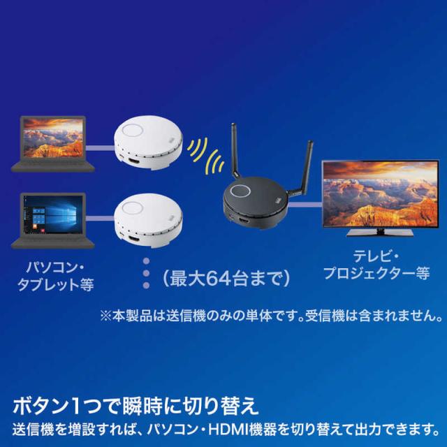 サンワサプライ　ワイヤレスHDMIエクステンダー(増設用･送信機のみ)　VGA-EXWHD6TX_1