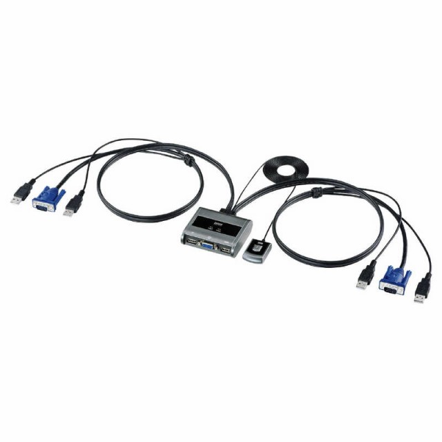 サンワサプライ　パソコン切替器（エミュレーション非搭載・手元スイッチ付き）　SW-KVM2UUSN2の通販は 5,022円