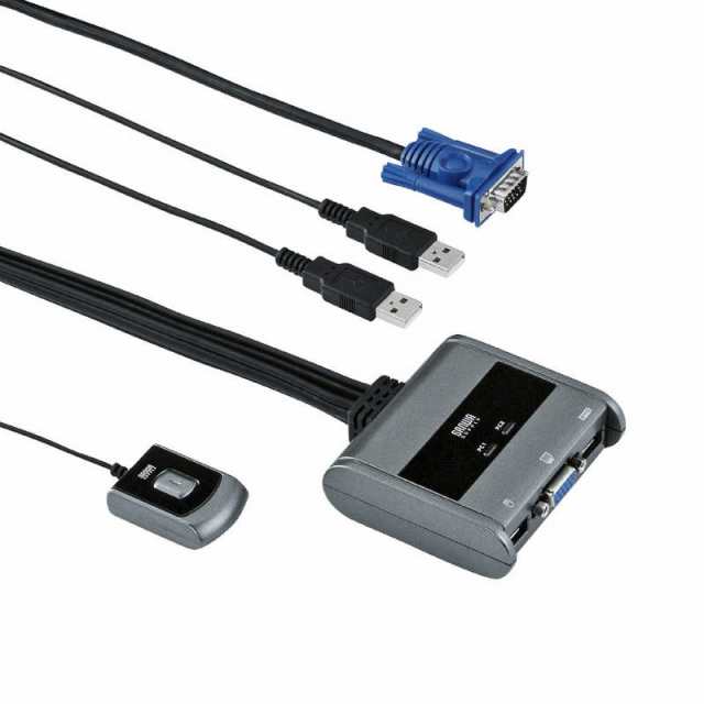 サンワサプライ　パソコン切替器（エミュレーション非搭載・手元スイッチ付き）　SW-KVM2UUSN2の通販は