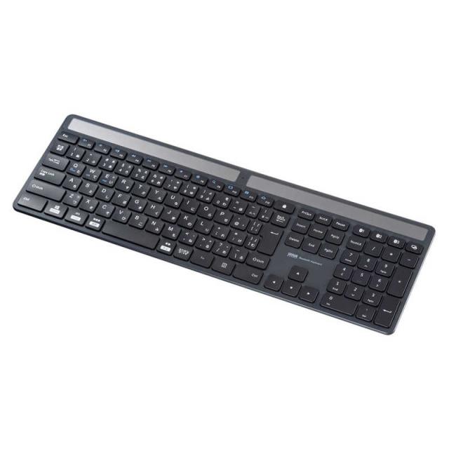 サンワサプライ　キーボード ソーラー充電(Android/iPadOS/iOS/Mac/Windows11対応) ［ワイヤレス /Bluetooth］　SKB-BTEC1BKの通販は
