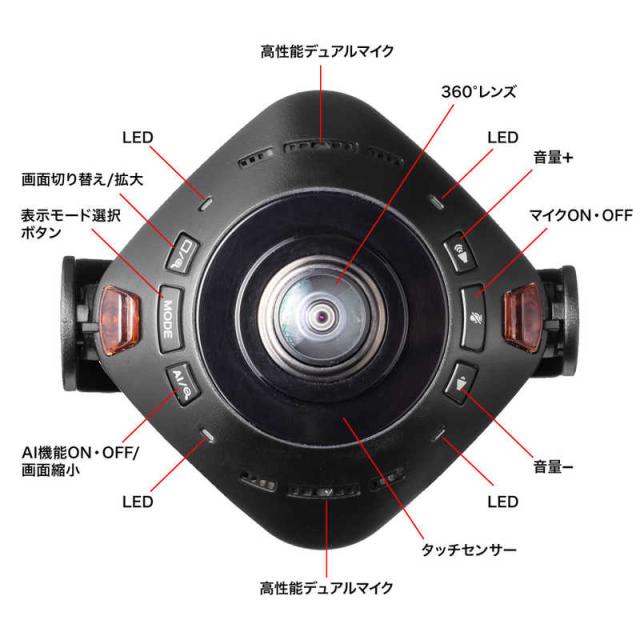 サンワサプライ　スピーカー内蔵360度Webカメラ　CMS-V71BK_15