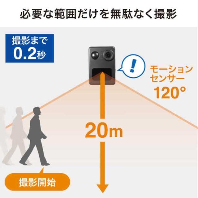 サンワサプライ　バッテリー内蔵小型トレイルカメラ　CMS-SC10BK_1