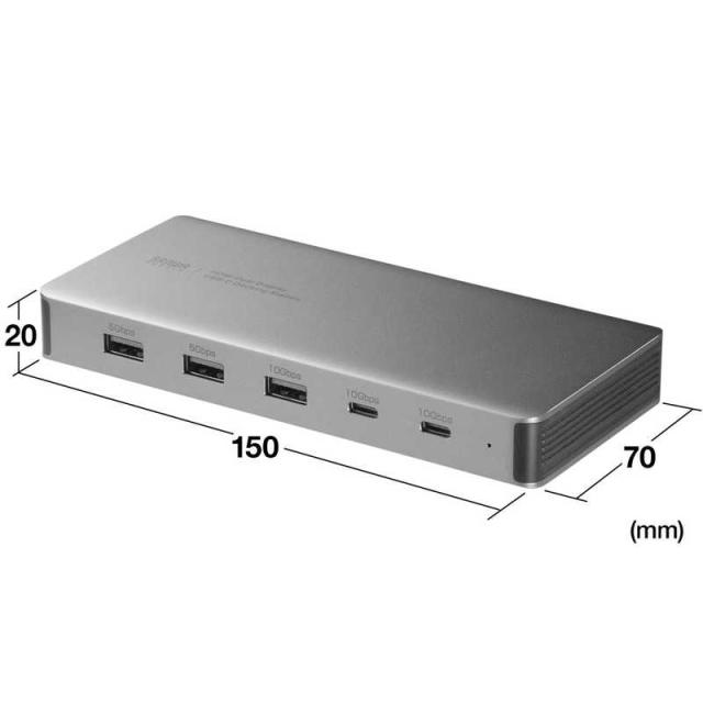 サンワサプライ USB Type-C縛ステイション(HDMI×2画面・USBこしき×7界面) USB-CVDK21