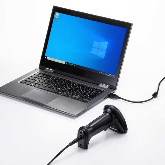 サンワサプライ　2次元バーコードリーダー(ハンディタイプ)　BCR-2D5BK