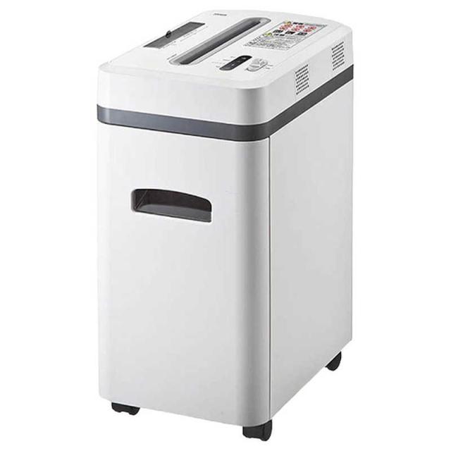 サンワサプライ PSD-AF1044N クロスカットシュレッダー(細断くず圧縮タイプ) SANWASUPPLY ハンドル部分を押し込んで細断くずを圧縮。くず慣らしで手が汚れない